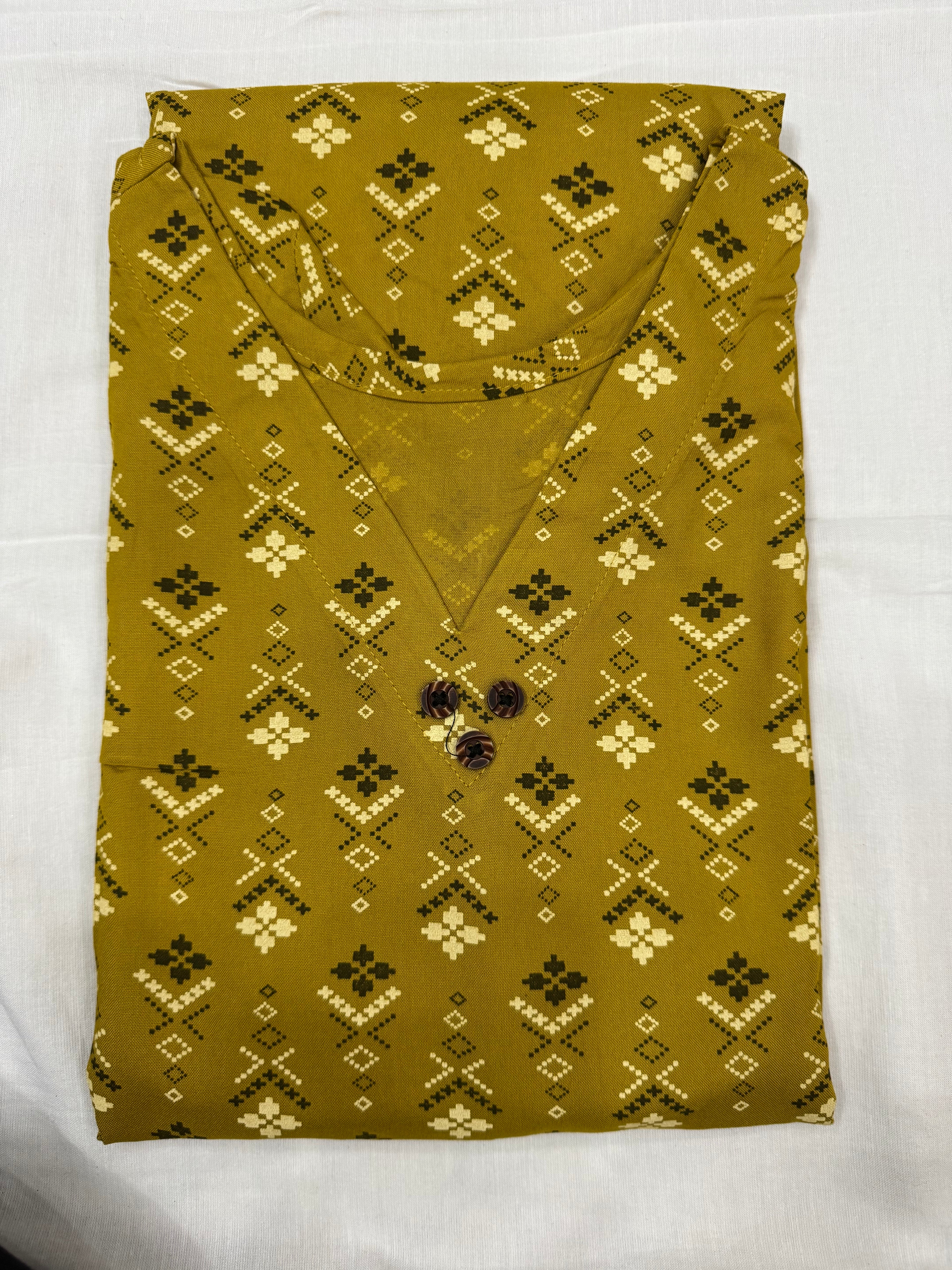 Mustard Meadow Short Kurti #RSK3010