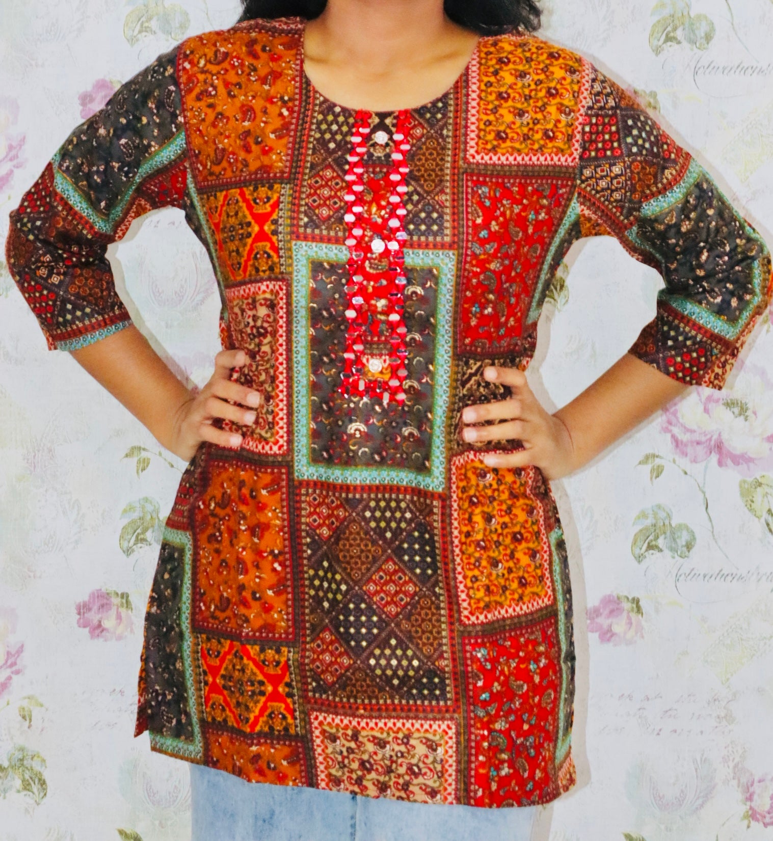Rustic Jewel Short Kurti #RSK3008