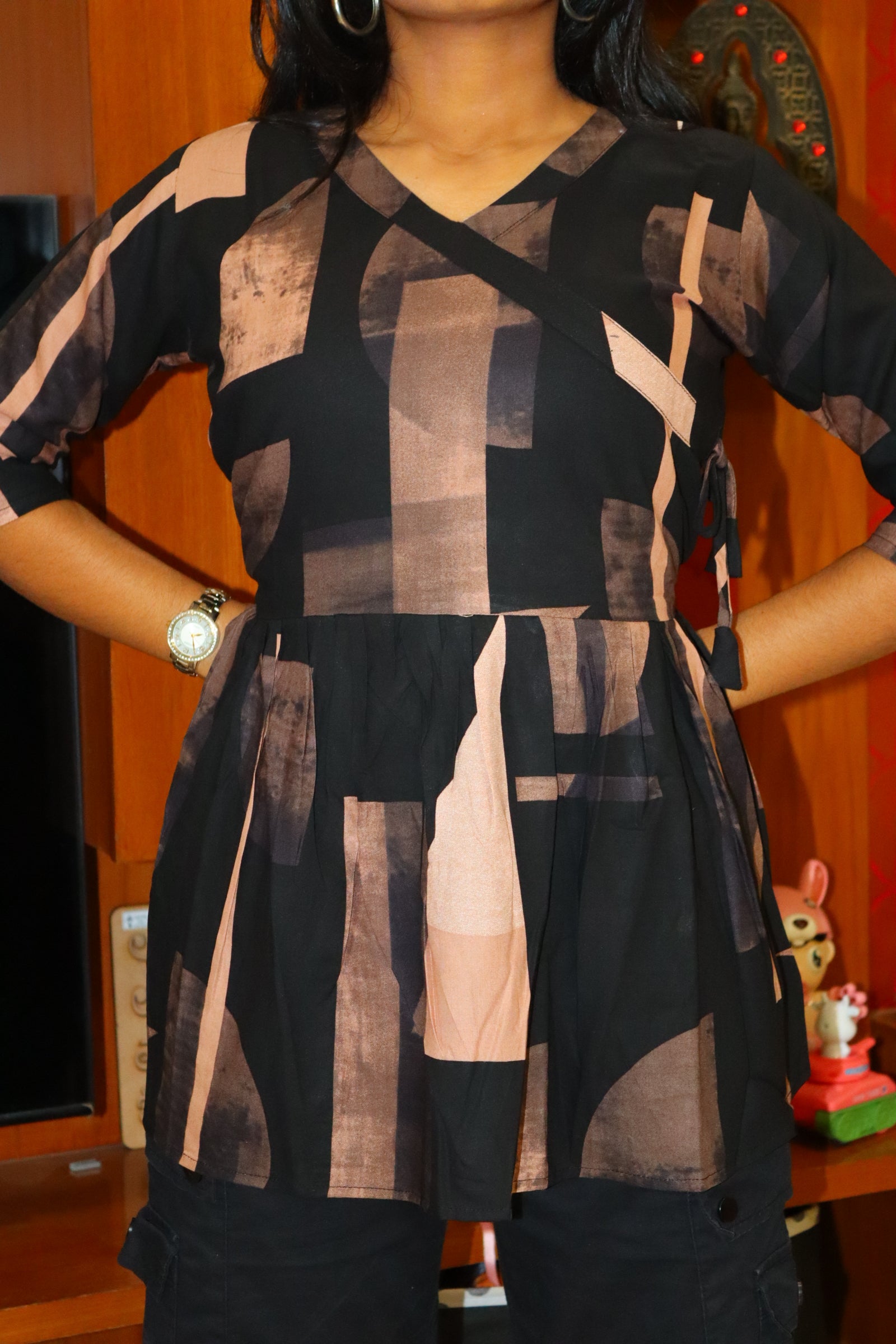 Noir Canvas Short Kurti #RSK3005