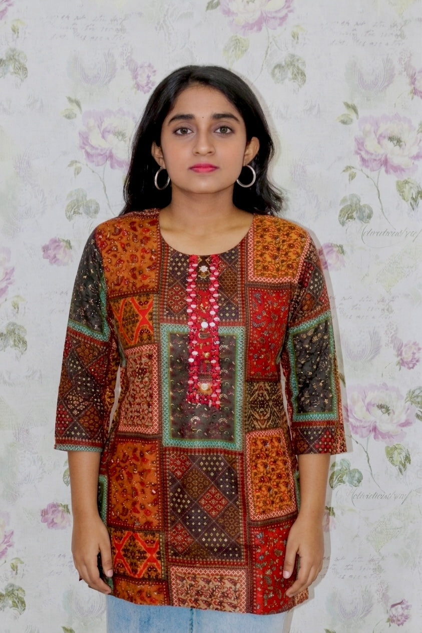 Rustic Jewel Short Kurti #RSK3008