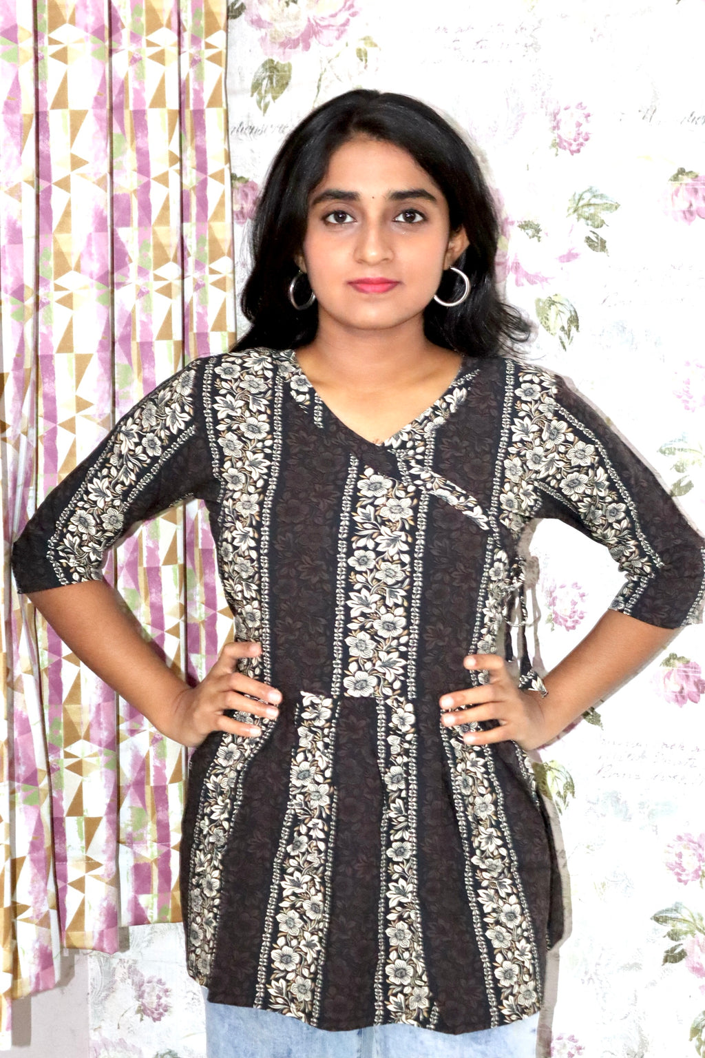 Moonlit Blossom Short Kurti #RSK3009