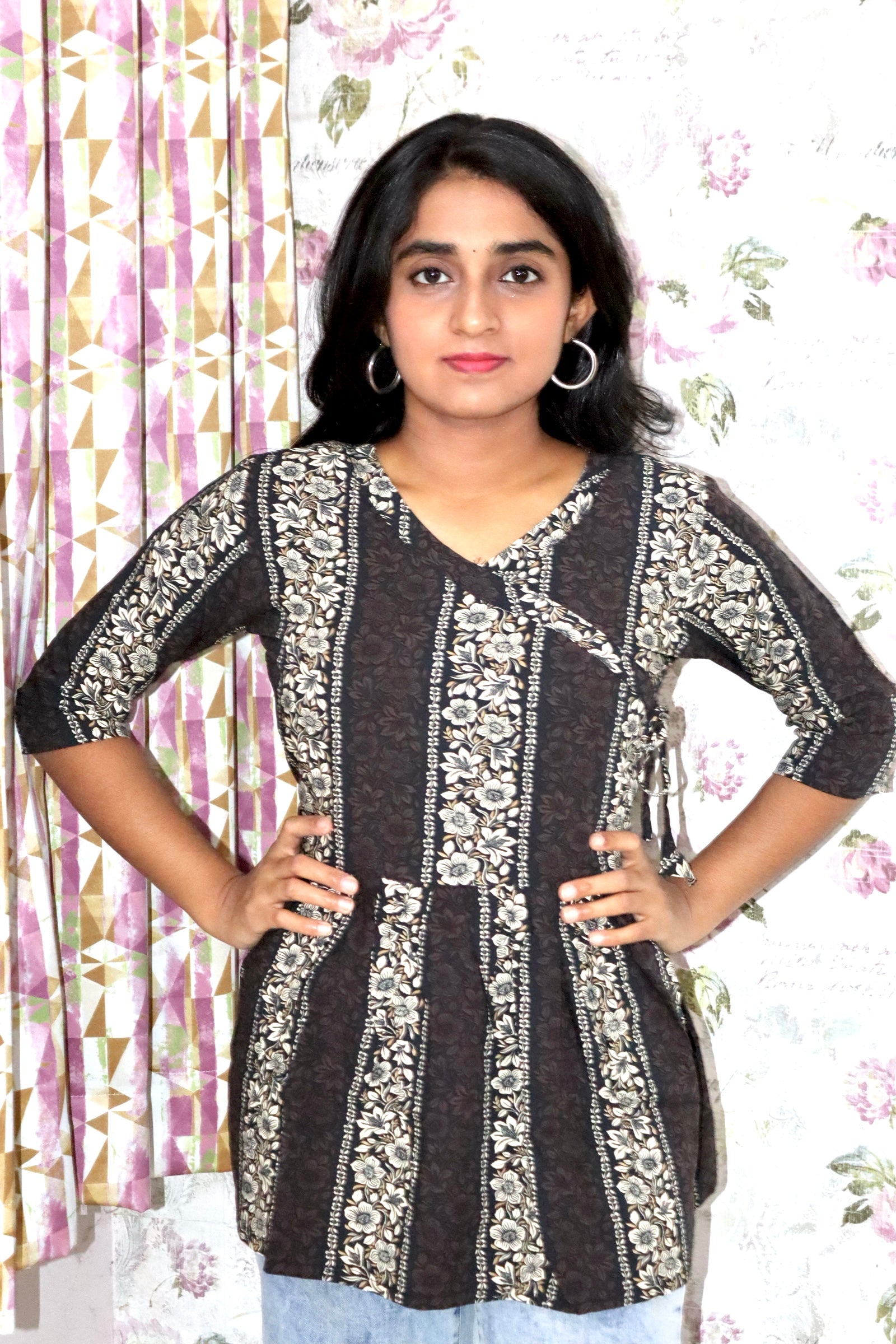 Moonlit Blossom Short Kurti #RSK3009