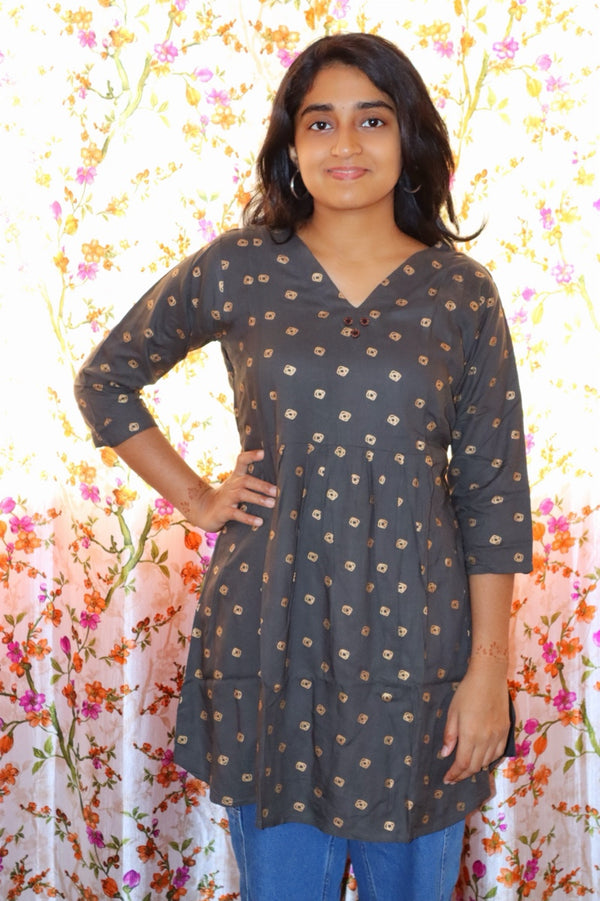 Moonstone Motif Short Kurti #RSK3011