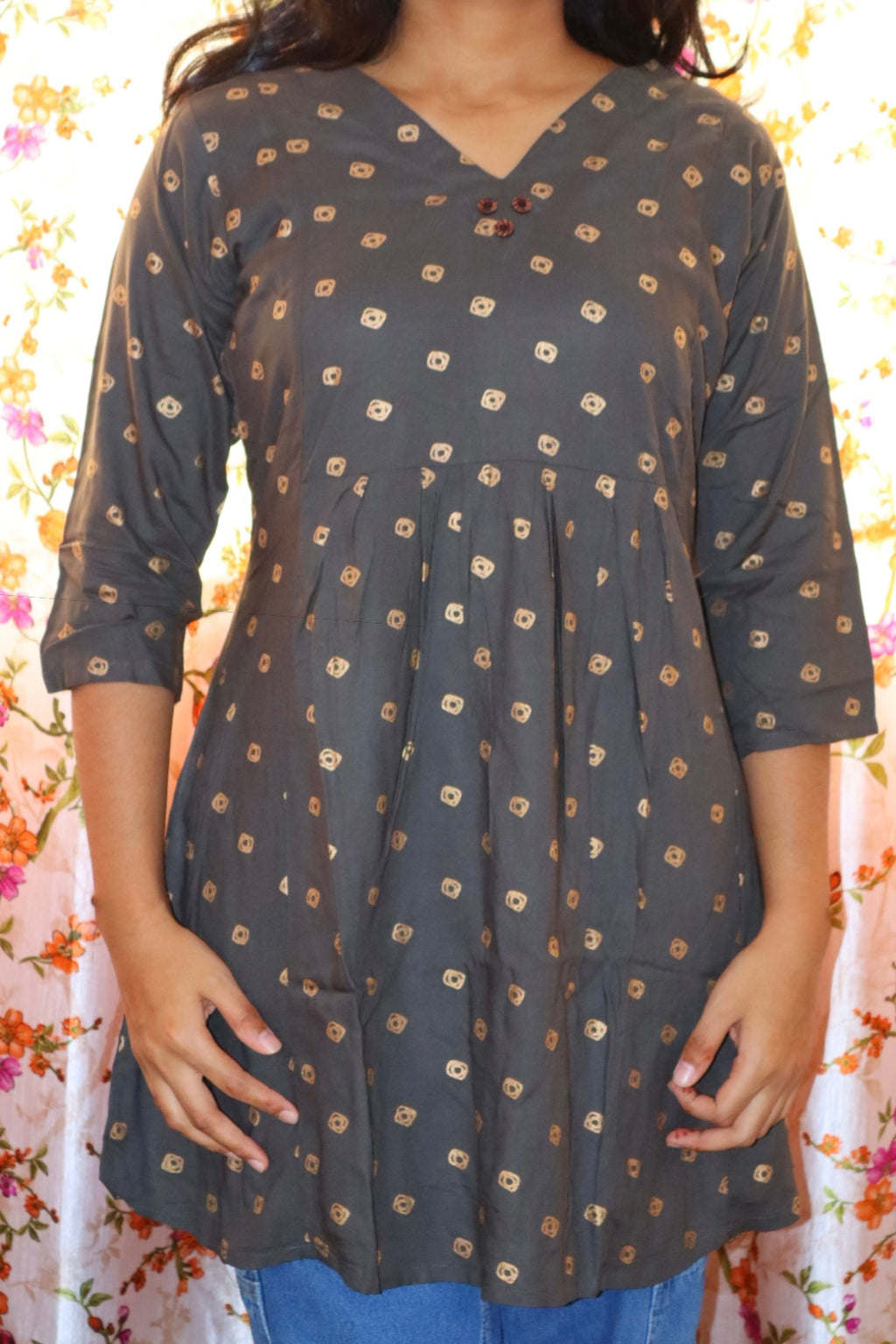 Moonstone Motif Short Kurti #RSK3011