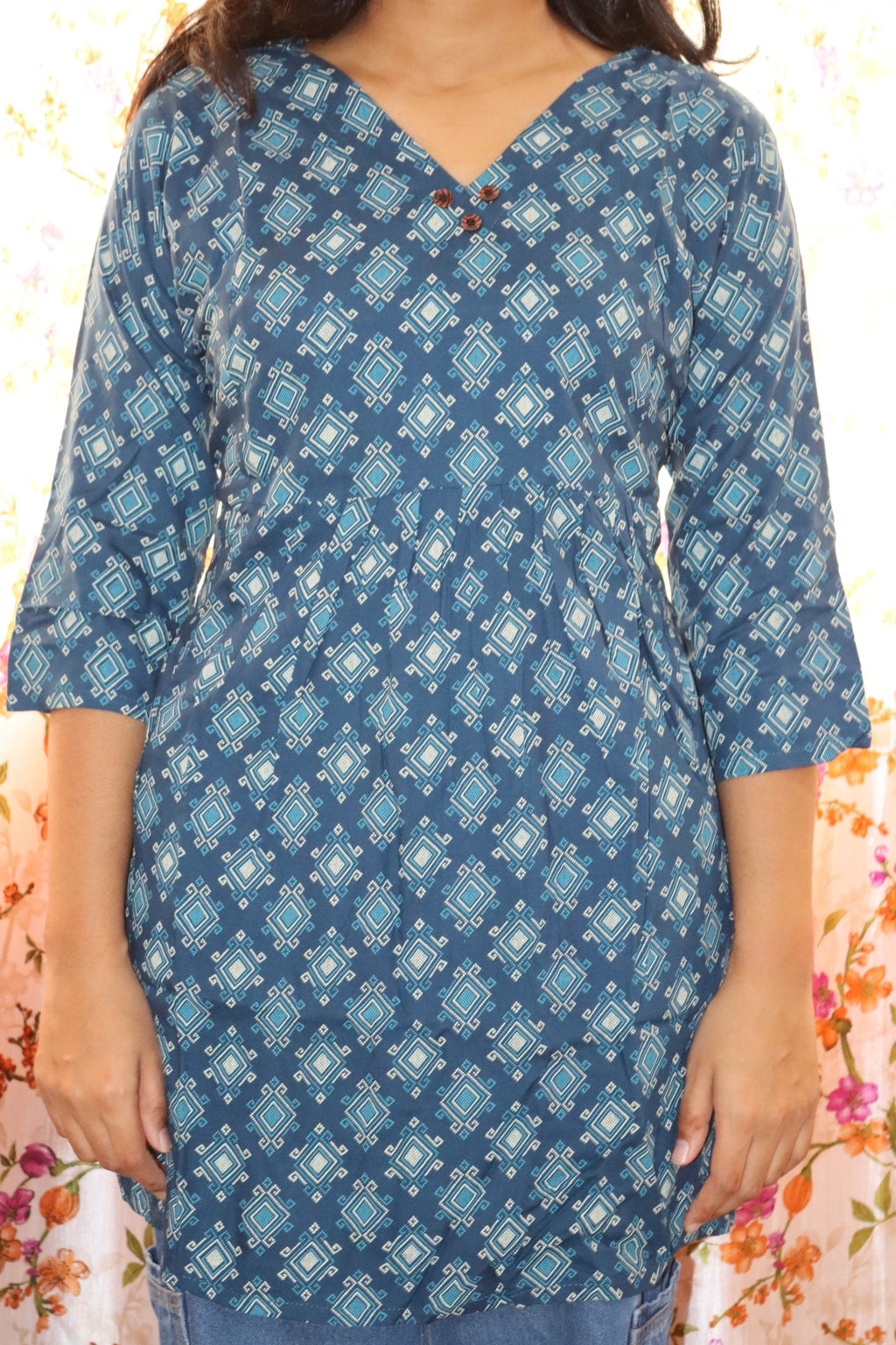 Aqua Geo Short Kurti #RSK3012