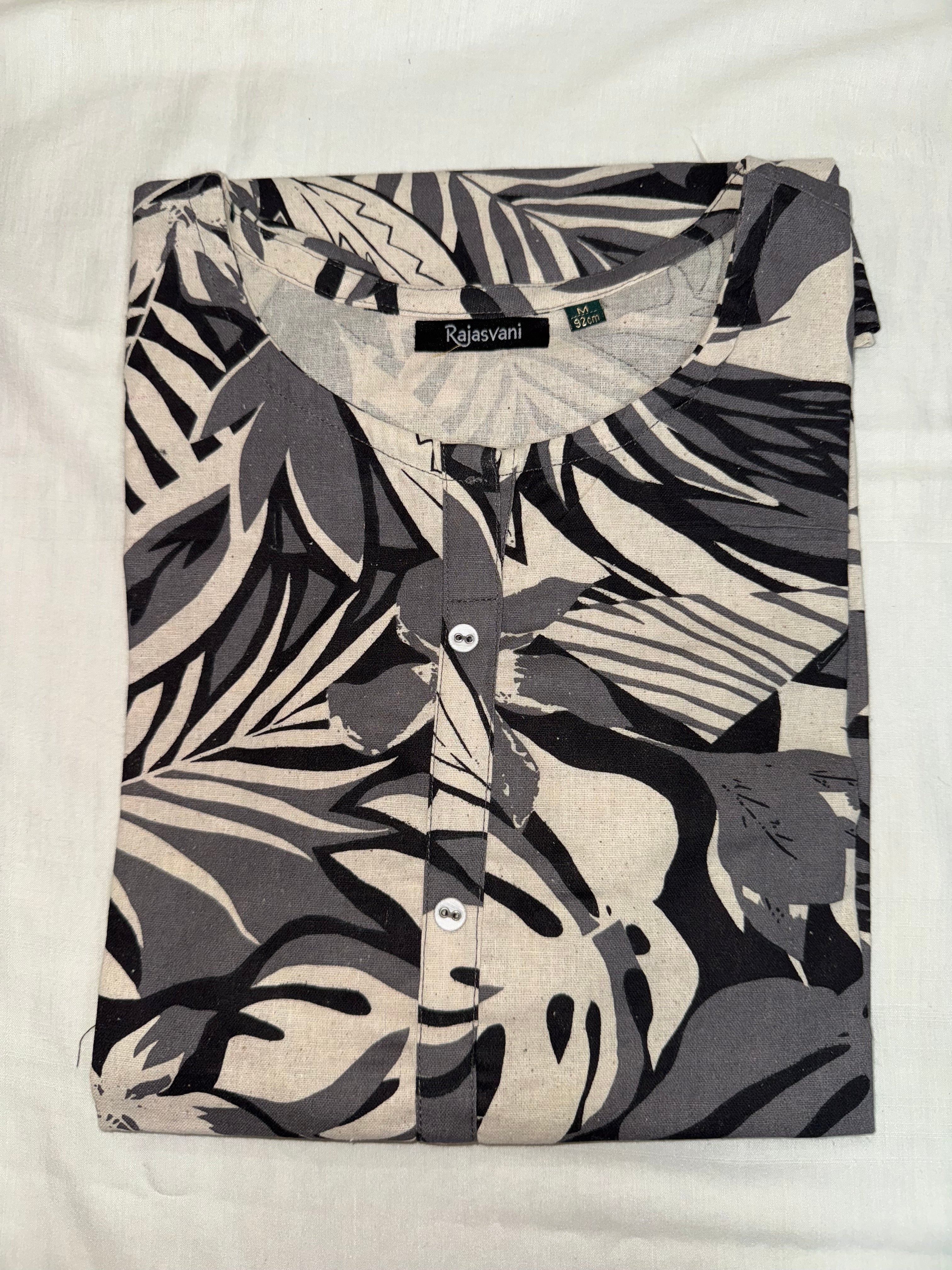 Monochrome Flora Short Kurti #RSK2002