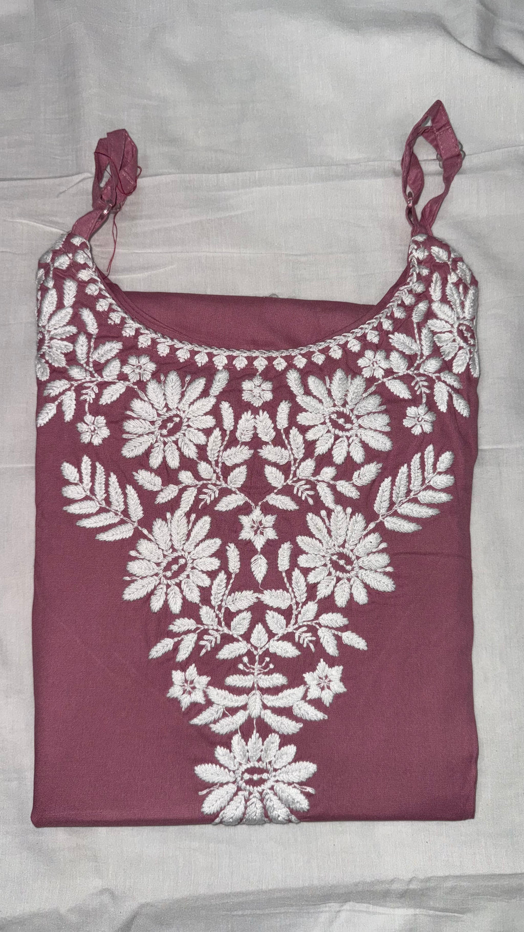 Desert Rose Chikankari-Style Short Kurti #RSK3007