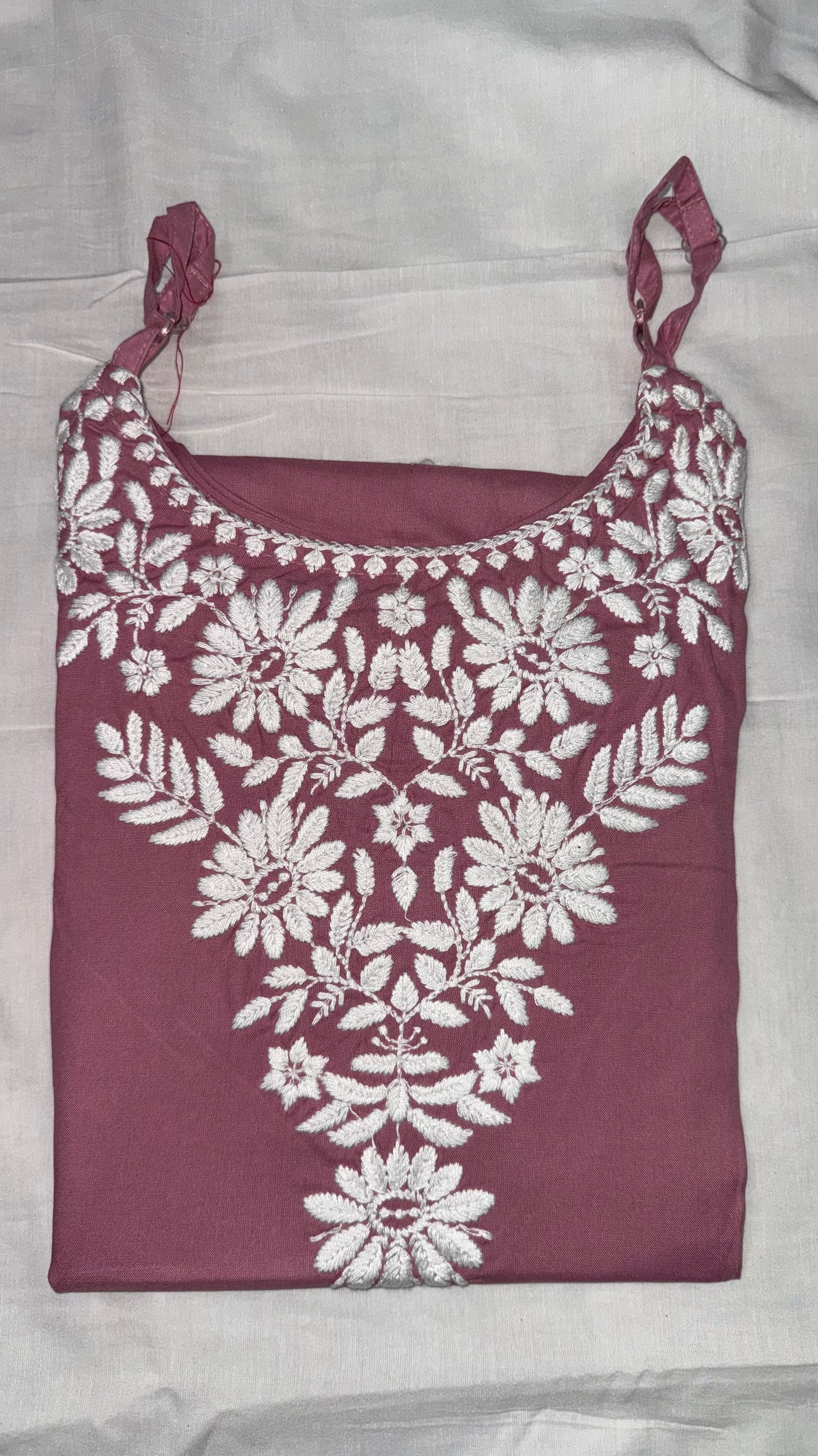 Desert Rose Chikankari-Style Short Kurti #RSK3007