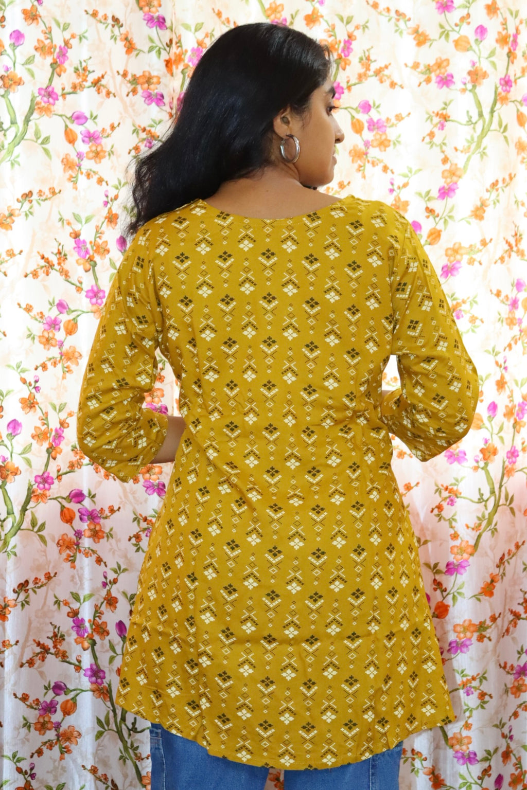 Mustard Meadow Short Kurti #RSK3010