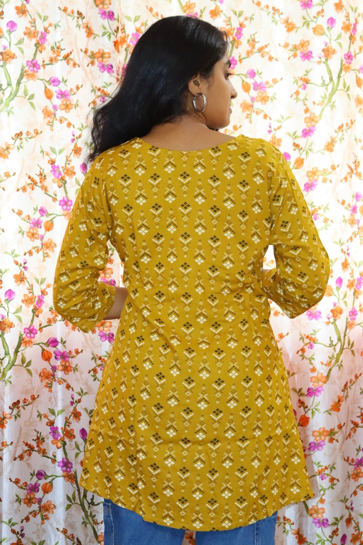 Mustard Meadow Short Kurti #RSK3010