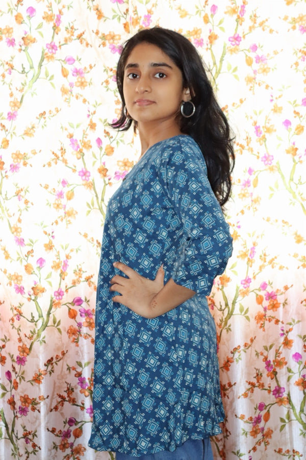 Aqua Geo Short Kurti #RSK3012