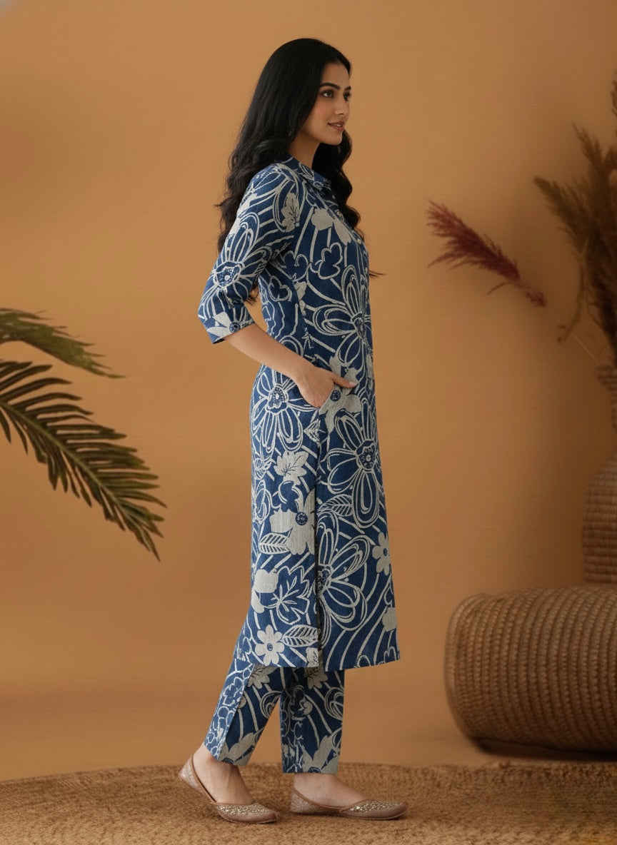 Midnight Botanical Co-ord Set #RCO2002