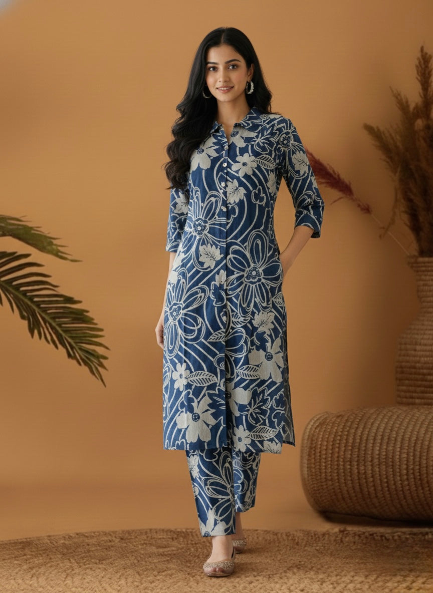 Midnight Botanical Co-ord Set #RCO2002