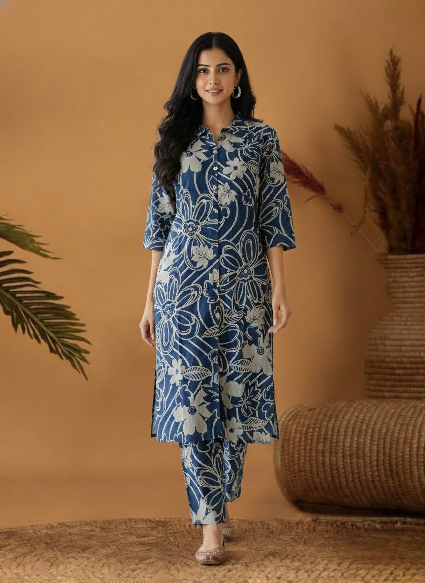 Midnight Botanical Co-ord Set #RCO2002