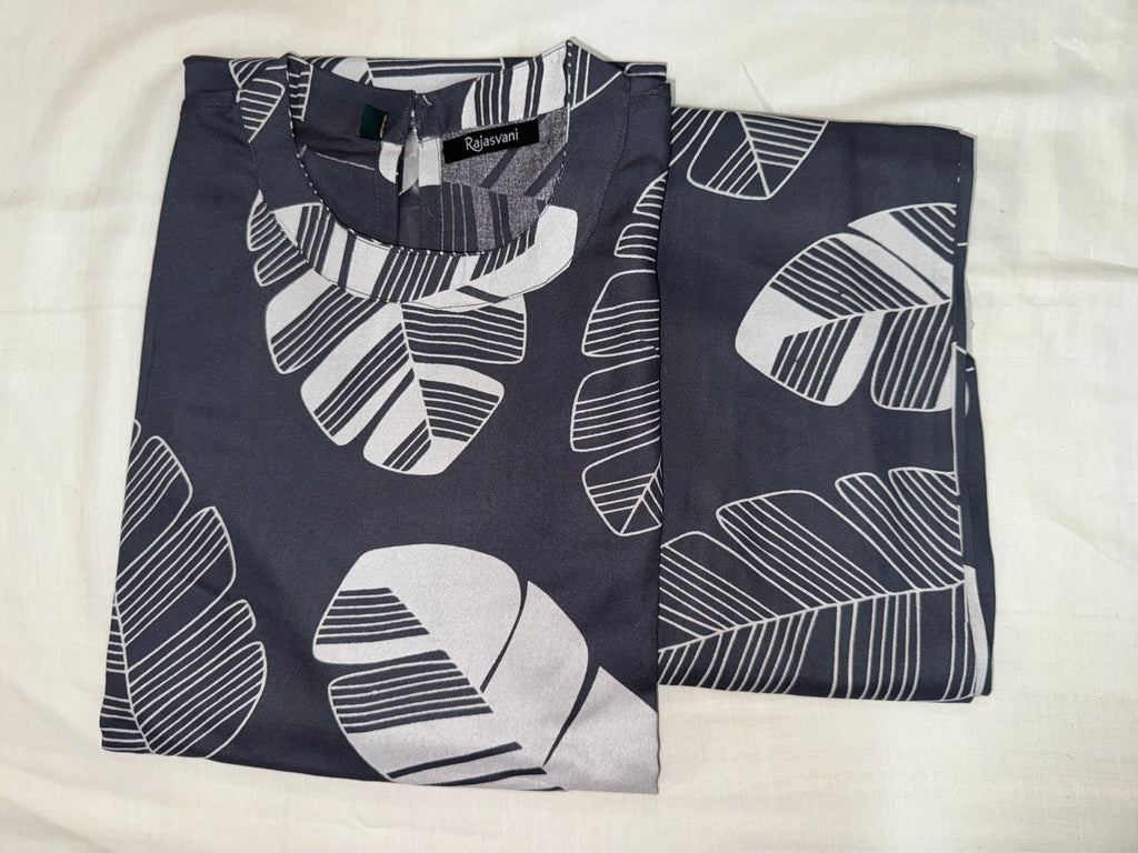 Navy Botanical High-Neck Co-ord Set #RCO2005