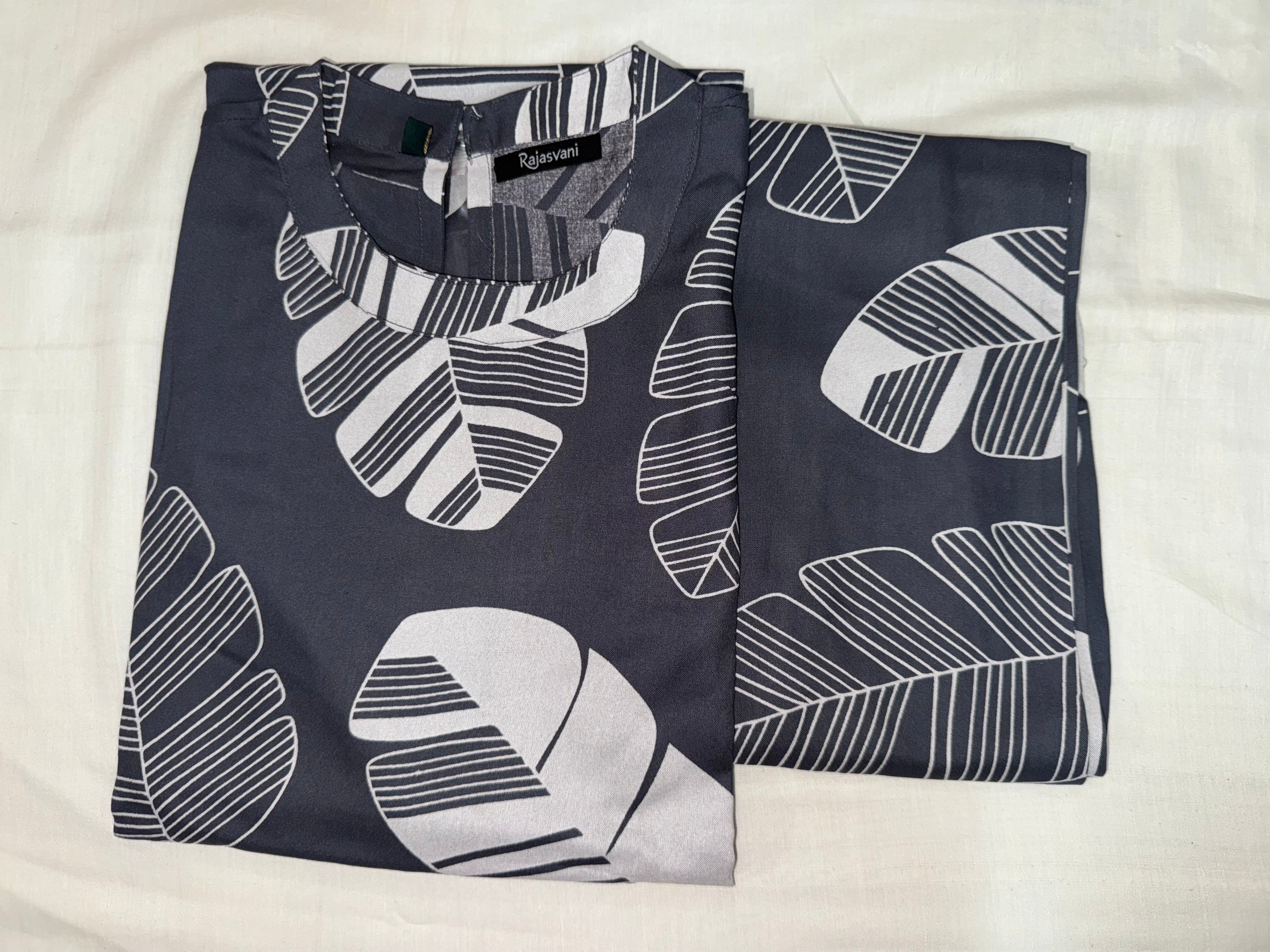 Navy Botanical High-Neck Co-ord Set #RCO2005