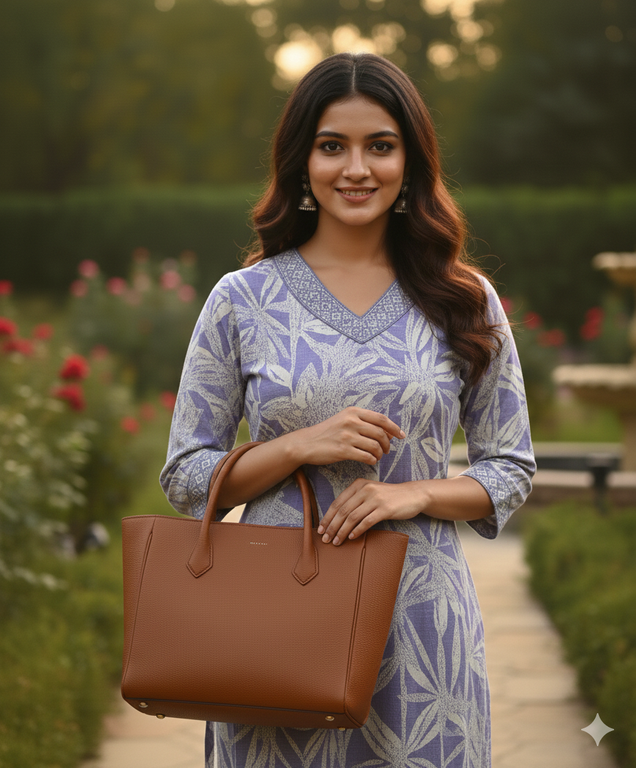 Lavender Rayon Leafy Co-ord Set #RCO1006